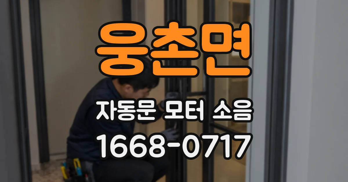 웅촌면 자동문 모터 소음