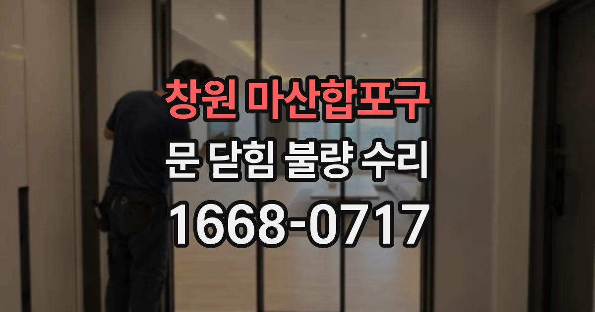창원 마산합포구 문 닫힘 불량 수리