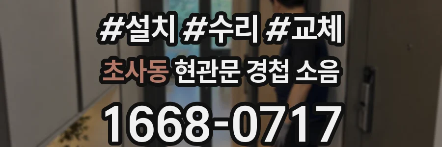 초사동 현관문 경첩 소음