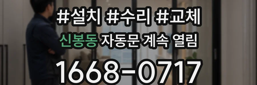 신봉동 자동문 계속 열림