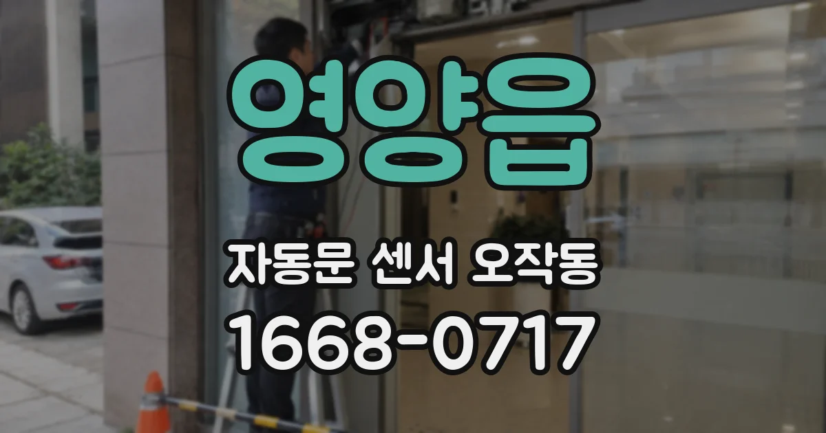 영양읍 자동문 센서 오작동