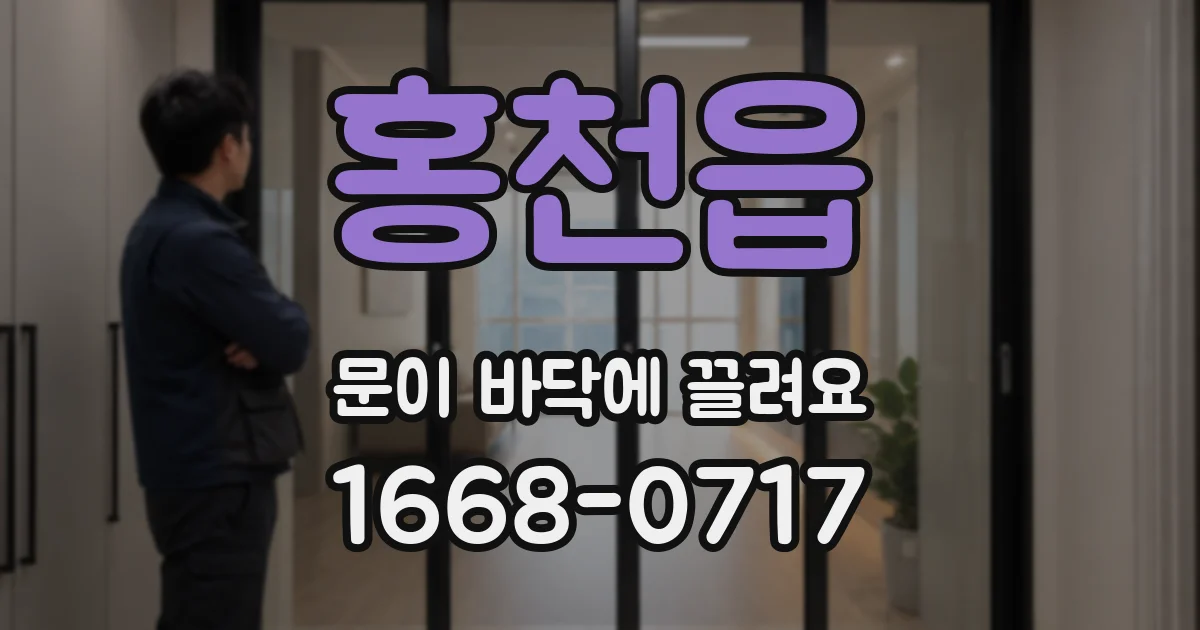 홍천읍 문이 바닥에 끌려요