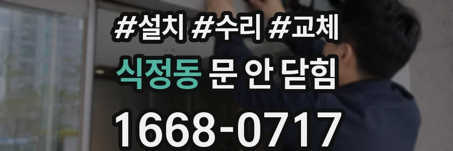 식정동 문 안 닫힘