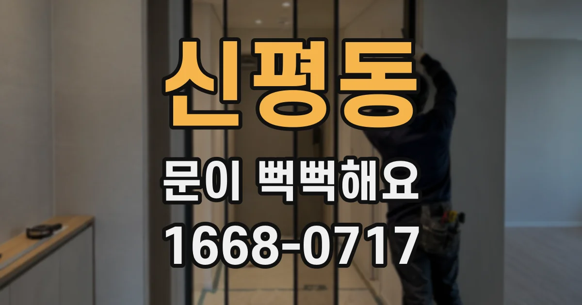 신평동 문이 뻑뻑해요