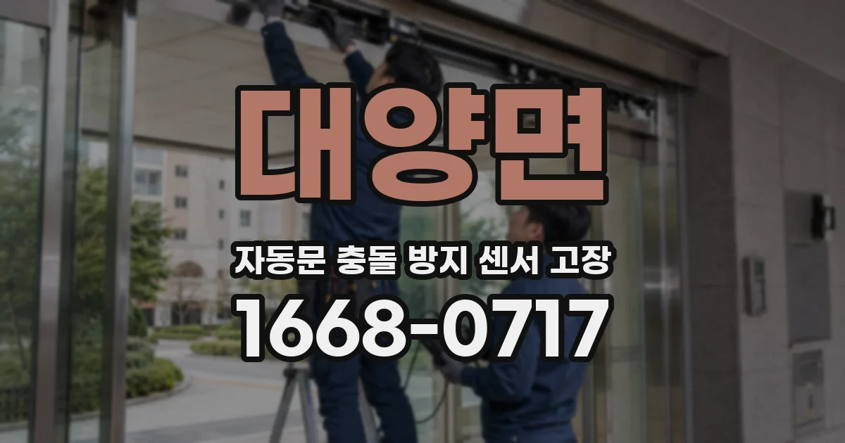 대양면 자동문 충돌 방지 센서 고장