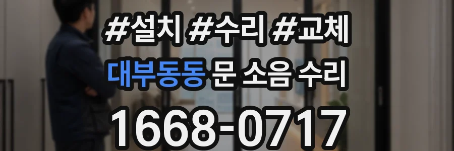 대부동동 문 소음 수리
