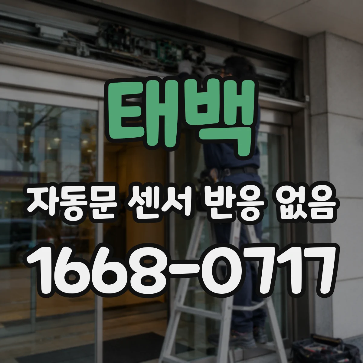 태백 자동문 센서 반응 없음 감지불가인데 구동부는 돌아가는 이유