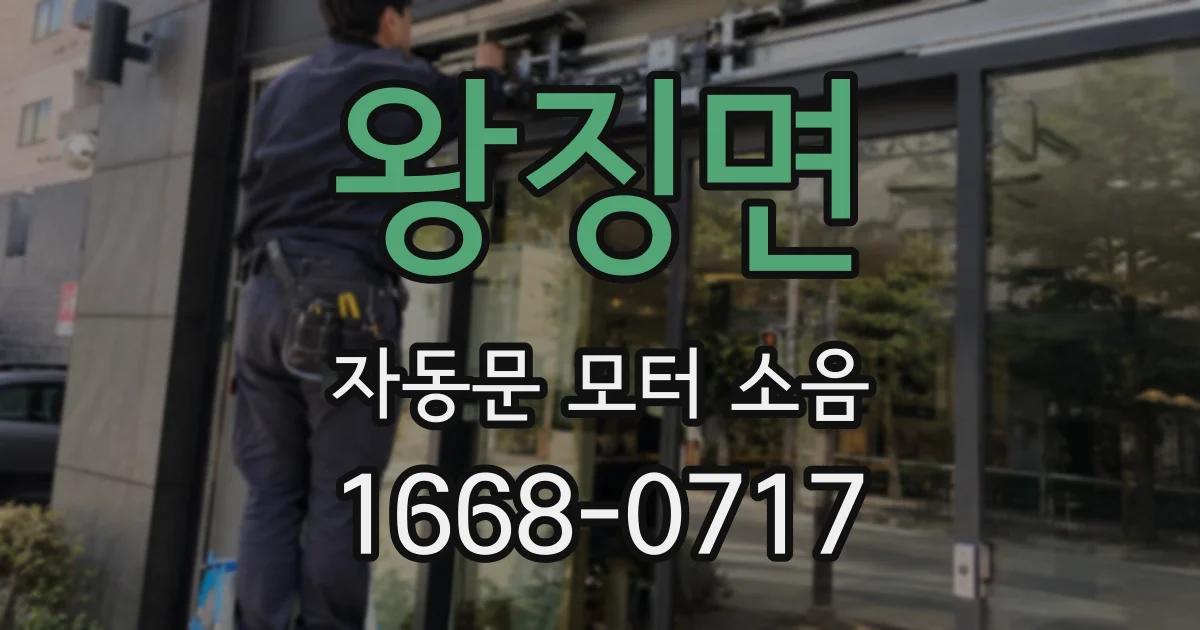 왕징면 자동문 모터 소음