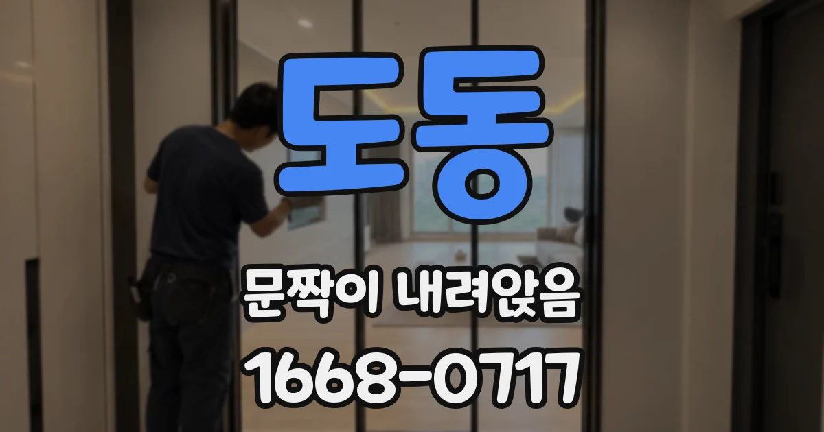 도동 문짝이 내려앉음