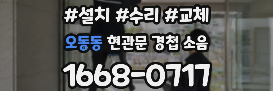 오동동 현관문 경첩 소음