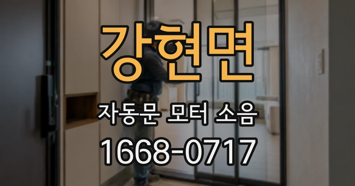 강현면 자동문 모터 소음
