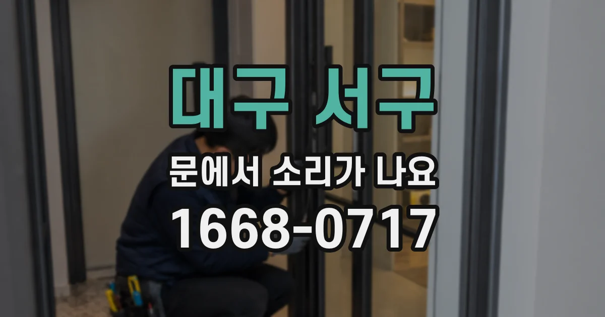 대구 서구 문에서 소리가 나요