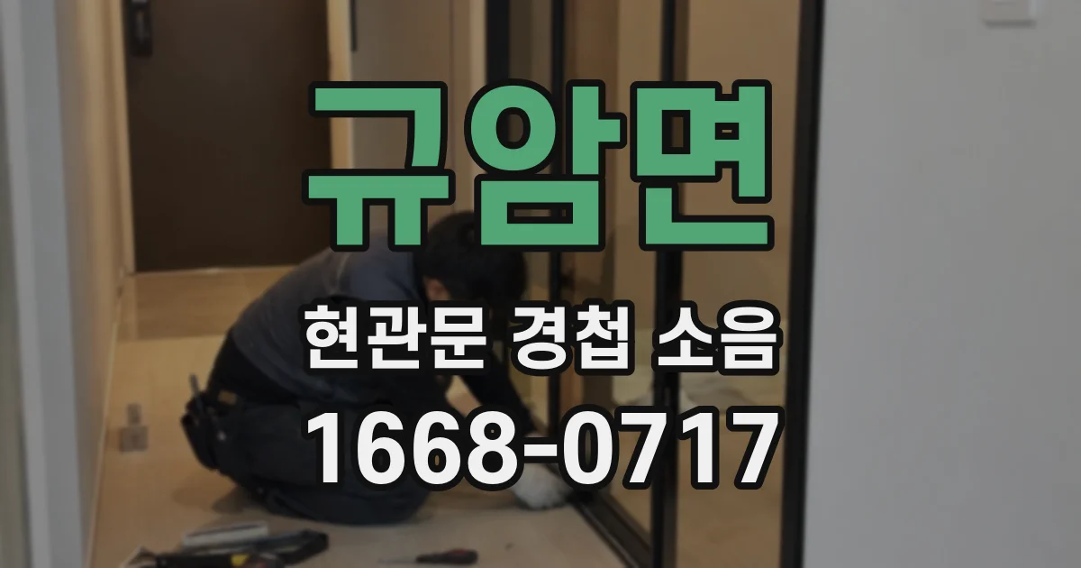 규암면 현관문 경첩 소음