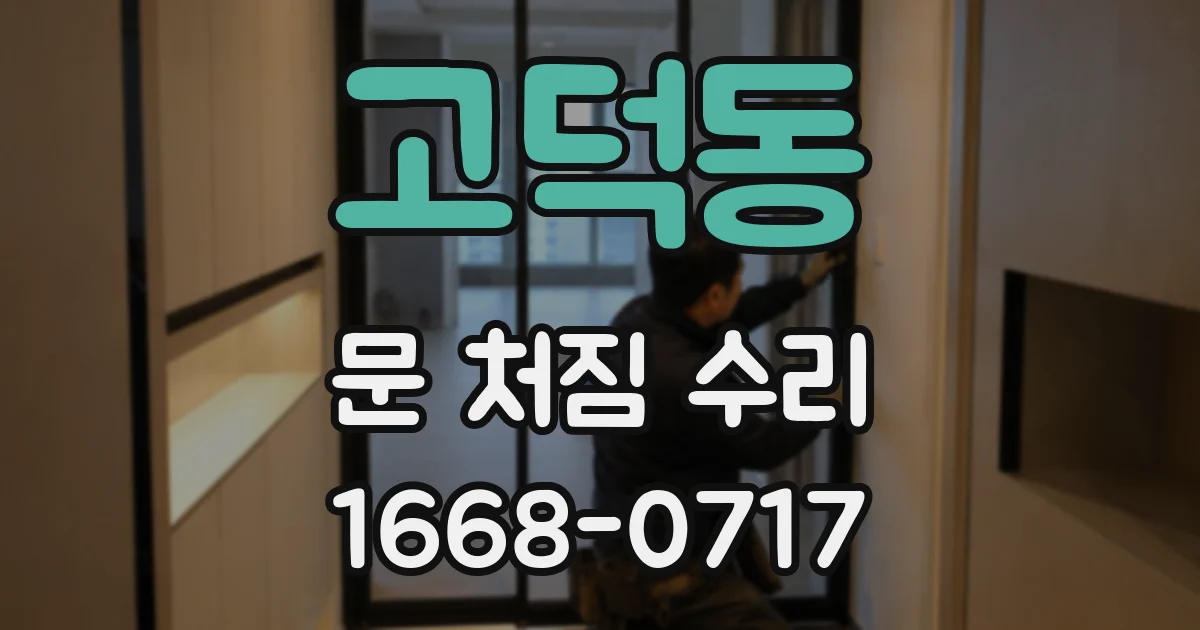 고덕동 문 처짐 수리
