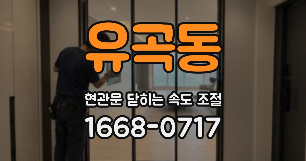 유곡동 현관문 닫히는 속도 조절