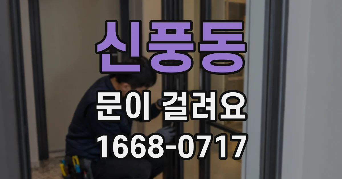 신풍동 문이 걸려요