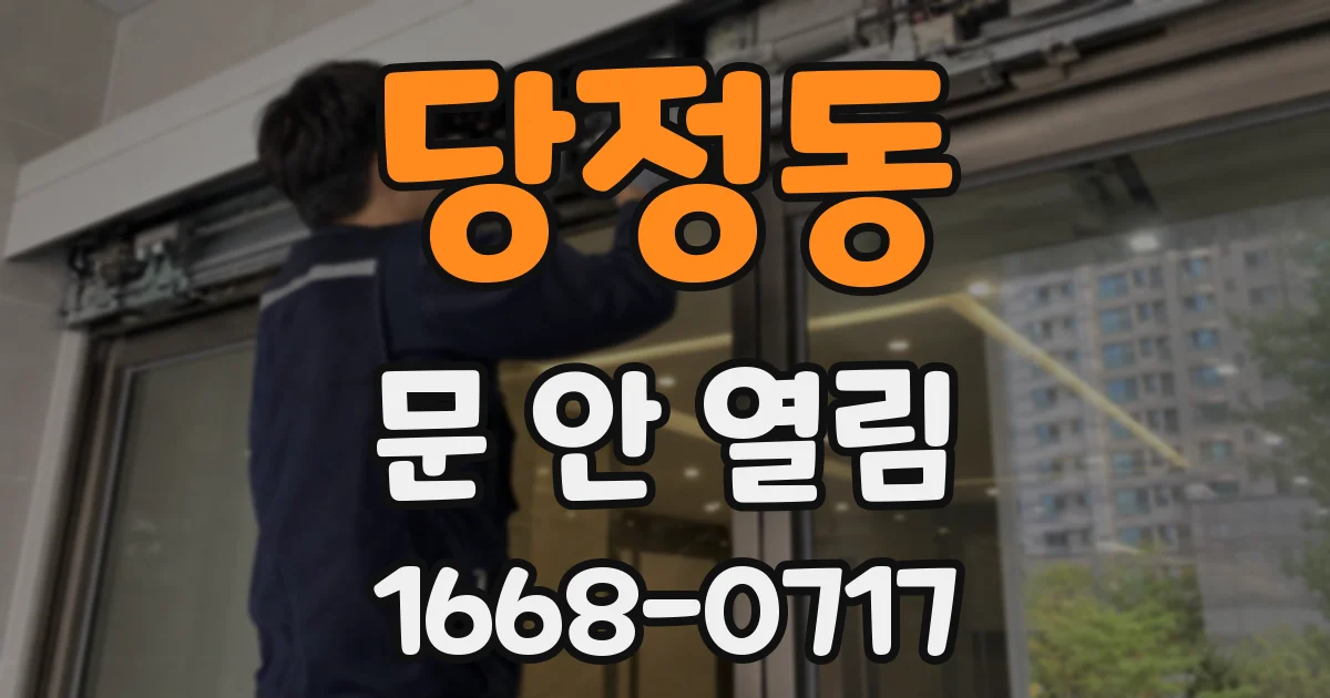 당정동 문 안 열림