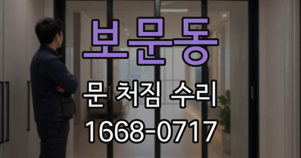 보문동 문 처짐 수리