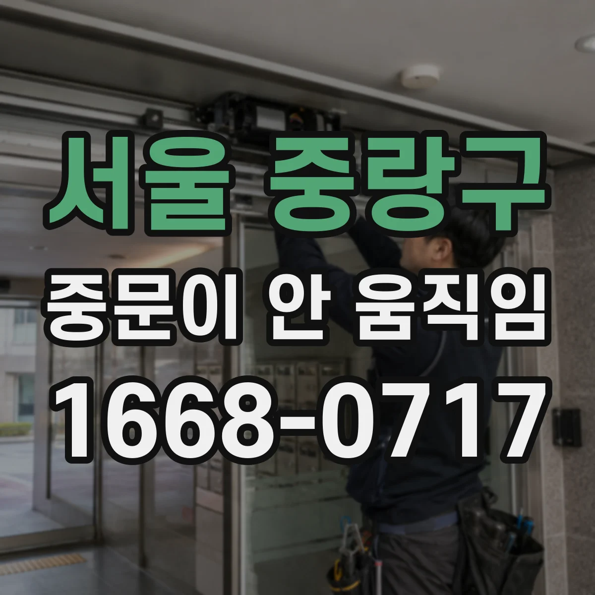 서울 중랑구 중문이 안 움직임