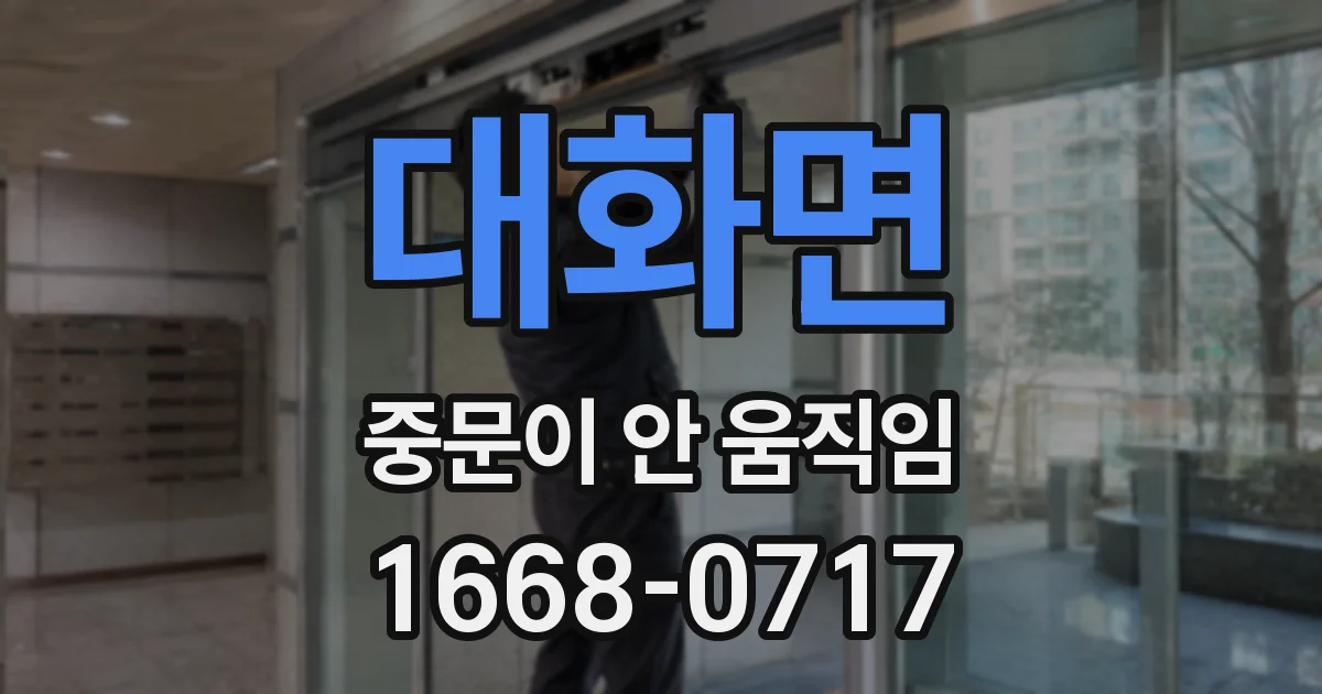 대화면 중문이 안 움직임