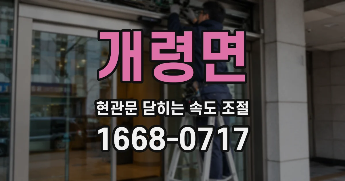 개령면 현관문 닫히는 속도 조절