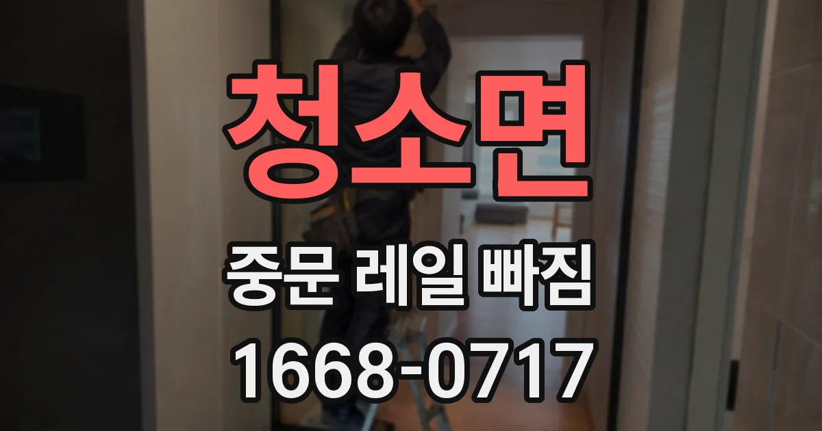 청소면 중문 레일 빠짐
