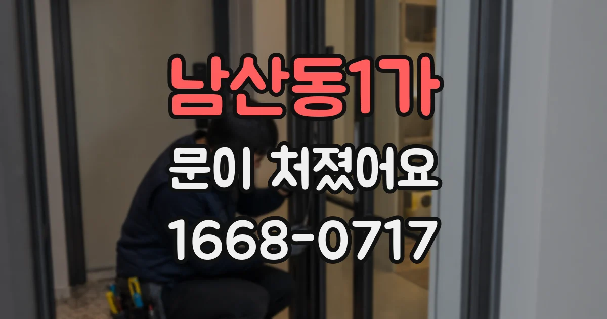 남산동1가 문이 처졌어요
