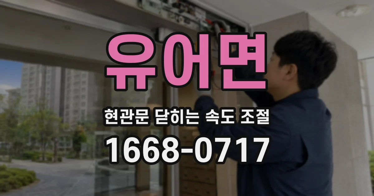 유어면 현관문 닫히는 속도 조절