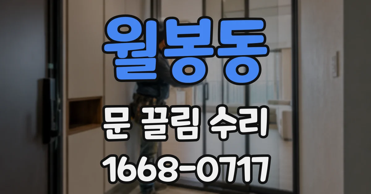 월봉동 문 끌림 수리