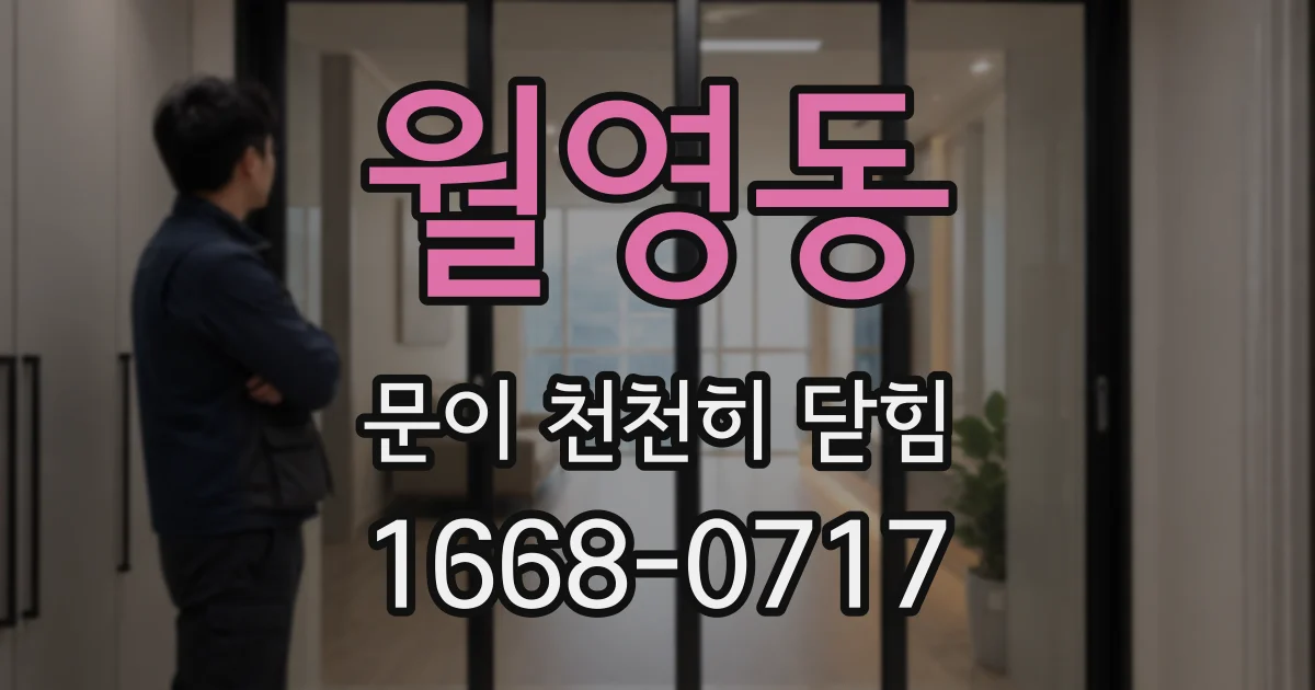 월영동 문이 천천히 닫힘