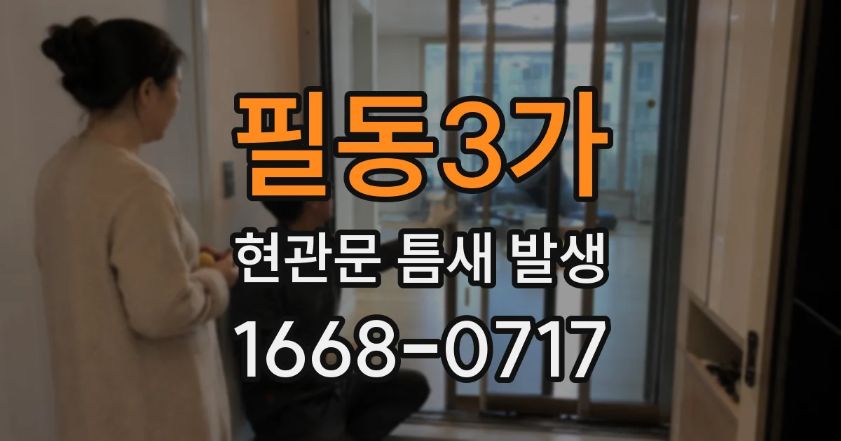 필동3가 현관문 틈새 발생