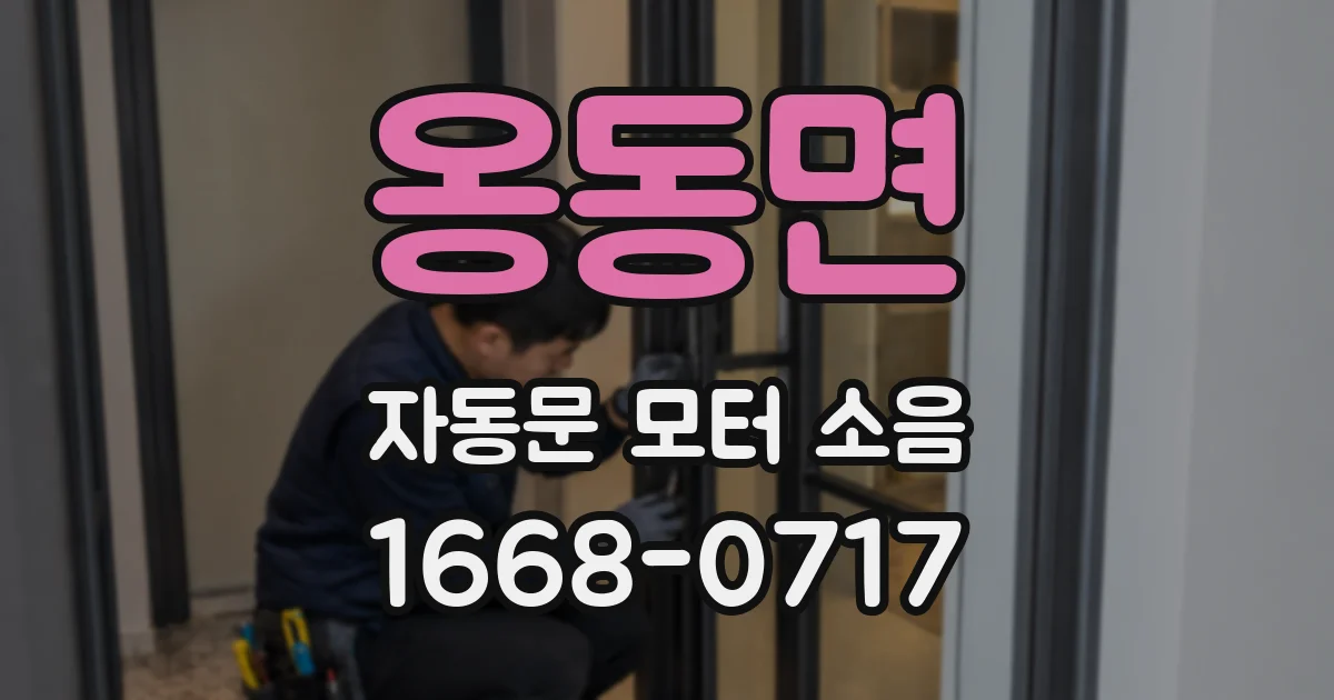 옹동면 자동문 모터 소음