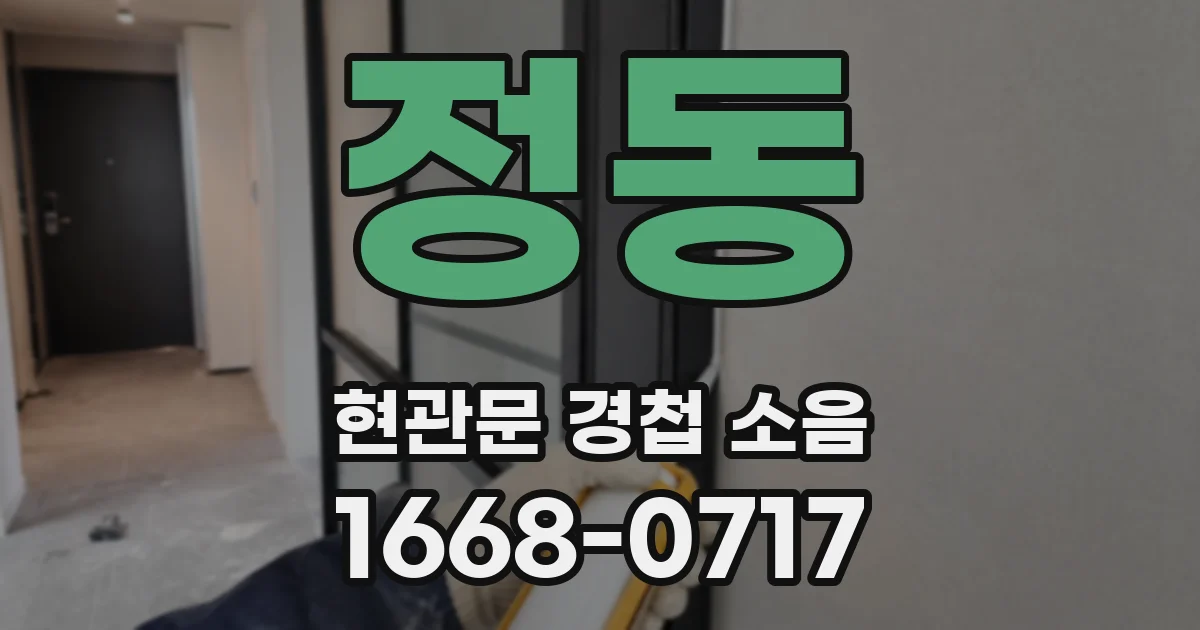정동 현관문 경첩 소음