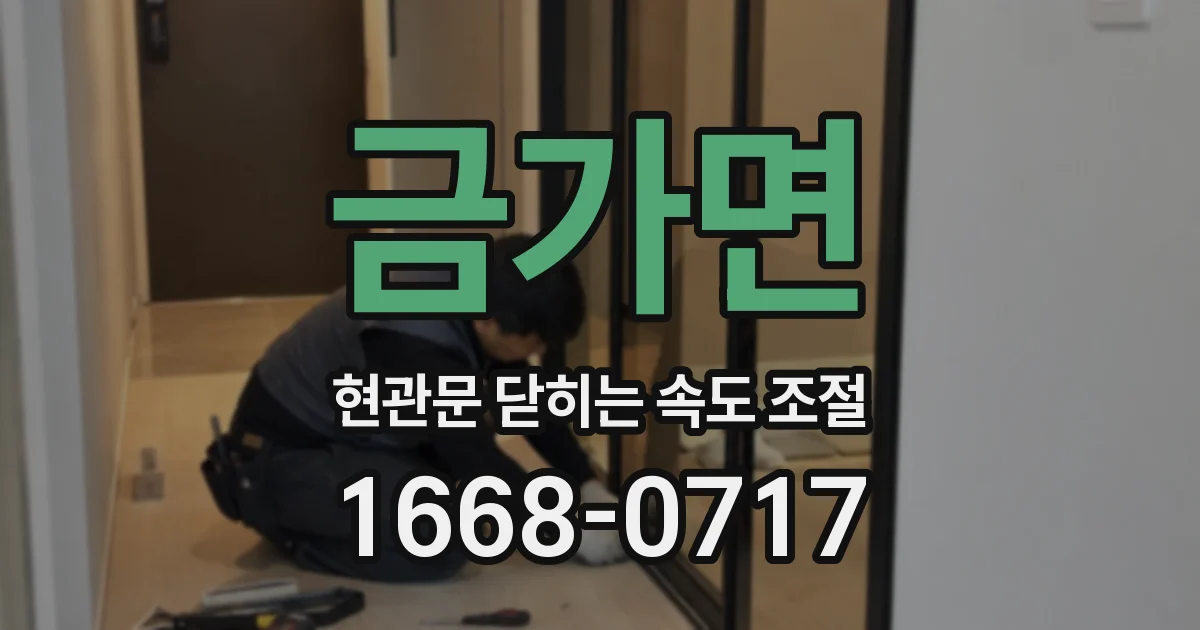 금가면 현관문 닫히는 속도 조절