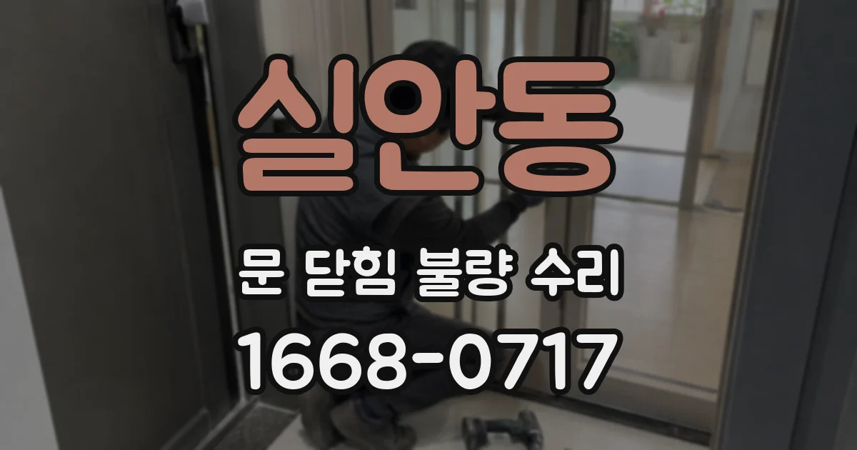 실안동 문 닫힘 불량 수리
