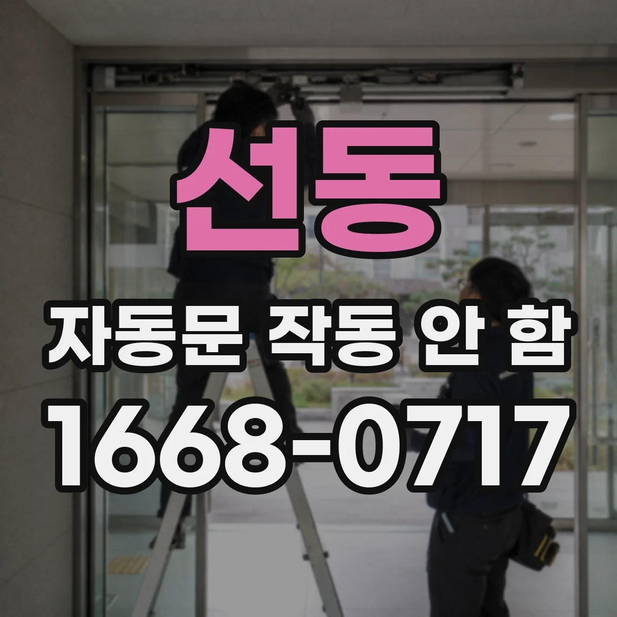 선동 자동문 작동 안 함