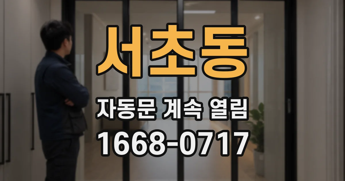 서초동 자동문 계속 열림