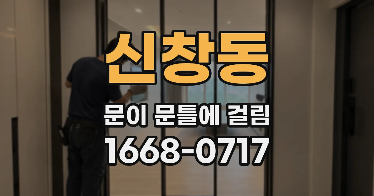 신창동 문이 문틀에 걸림