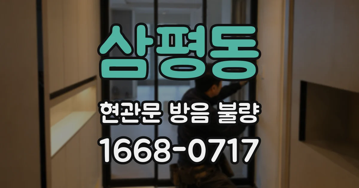 삼평동 현관문 방음 불량