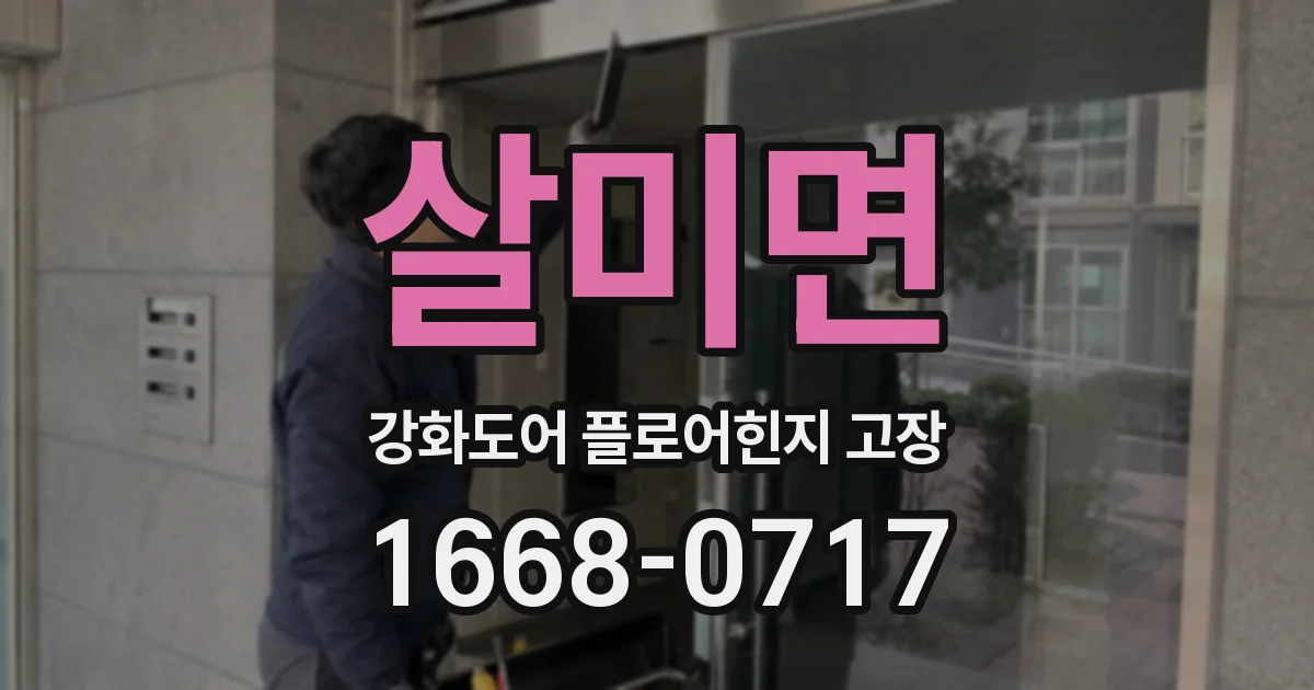 살미면 강화도어 플로어힌지 고장