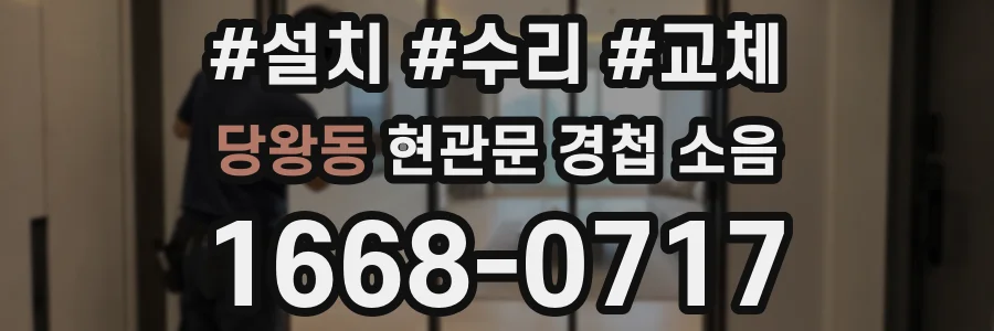 당왕동 현관문 경첩 소음