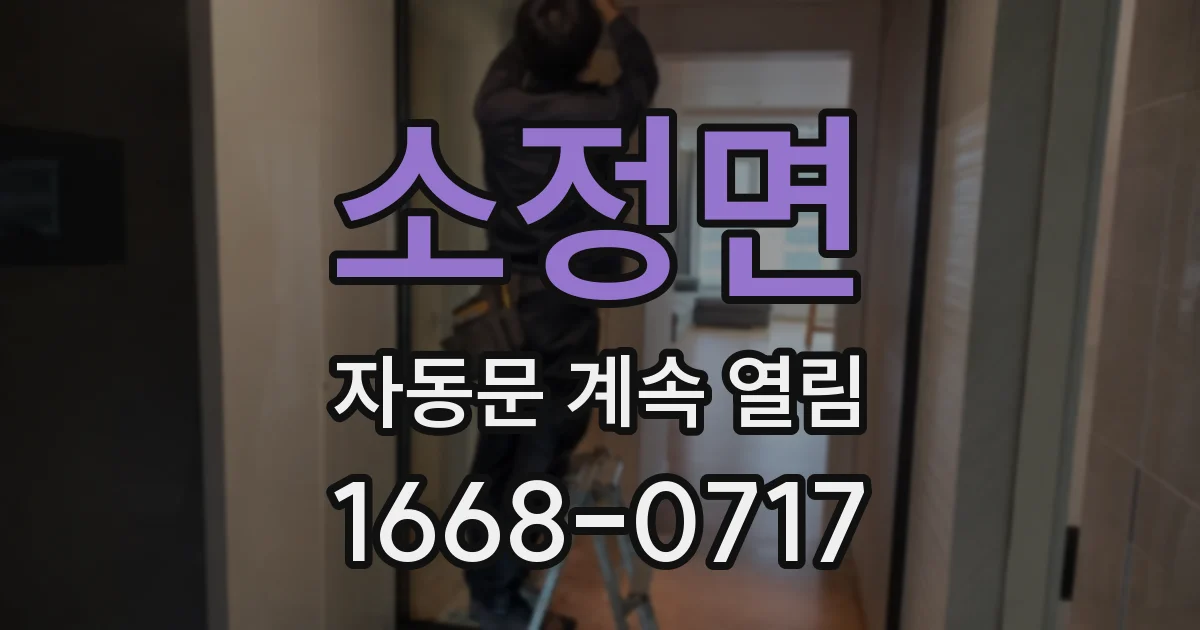 소정면 자동문 계속 열림