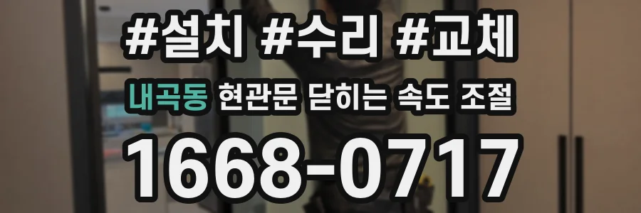 내곡동 현관문 닫히는 속도 조절