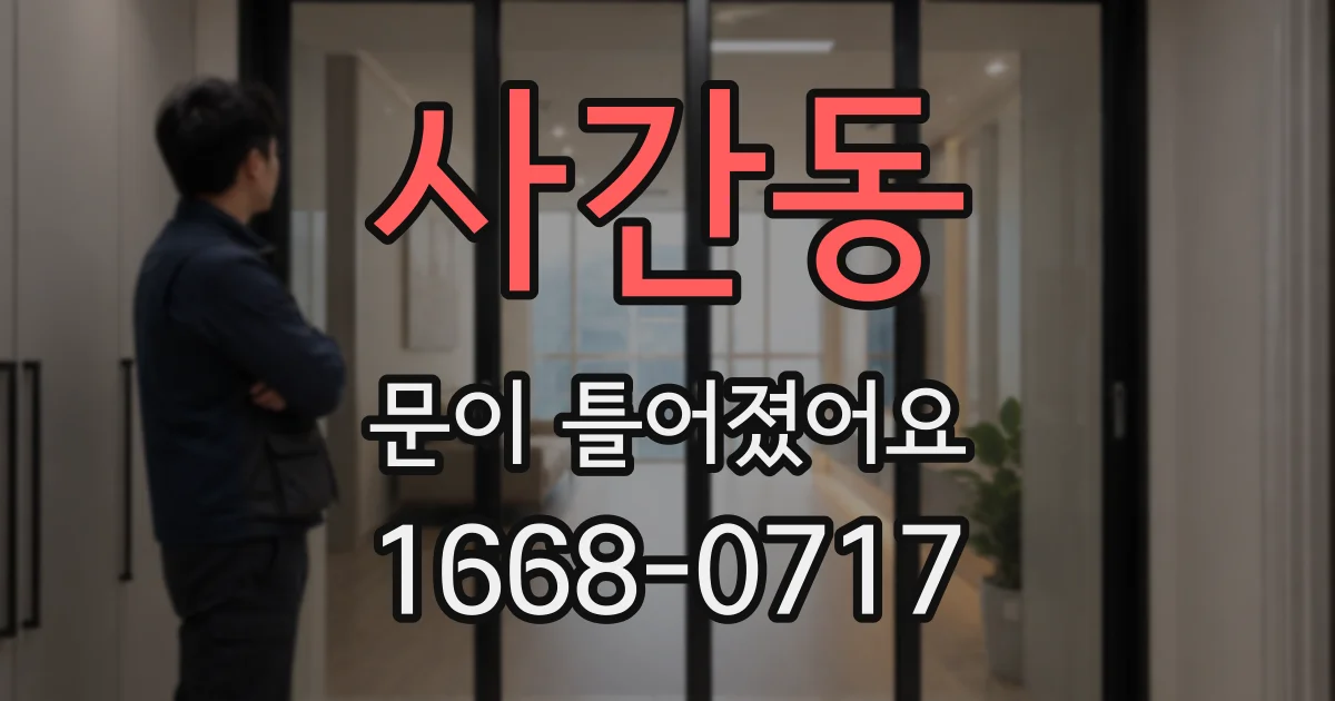 사간동 문이 틀어졌어요