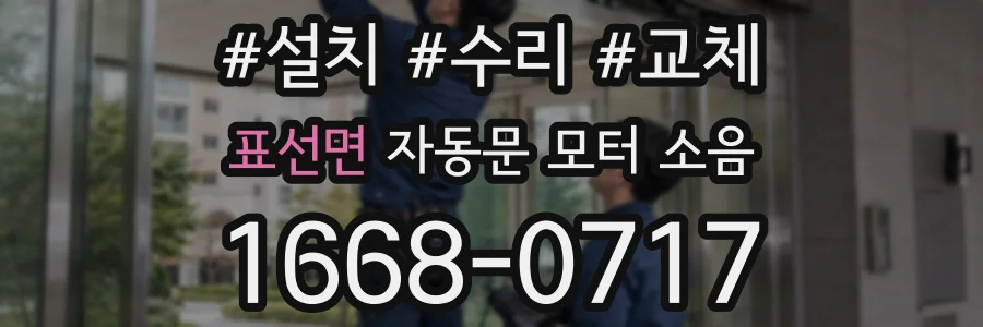 표선면 자동문 모터 소음