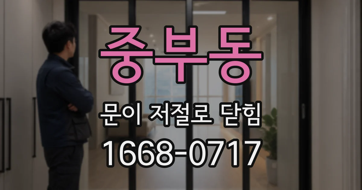 중부동 문이 저절로 닫힘