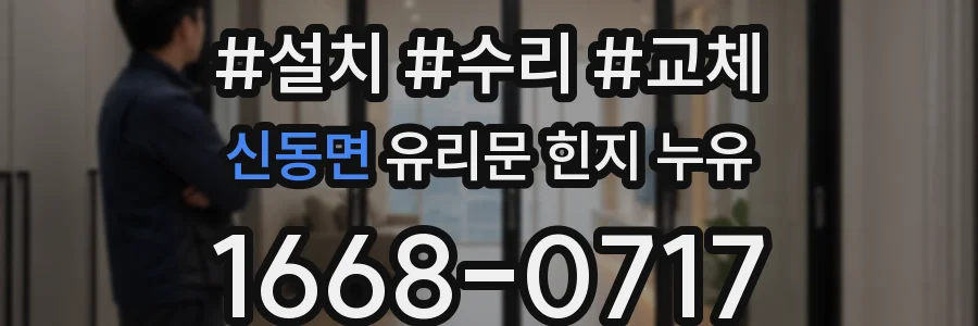 신동면 유리문 힌지 누유