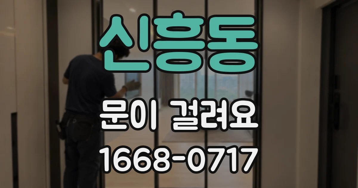 신흥동 문이 걸려요