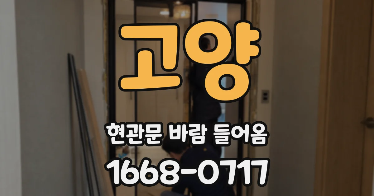 고양 현관문 바람 들어옴