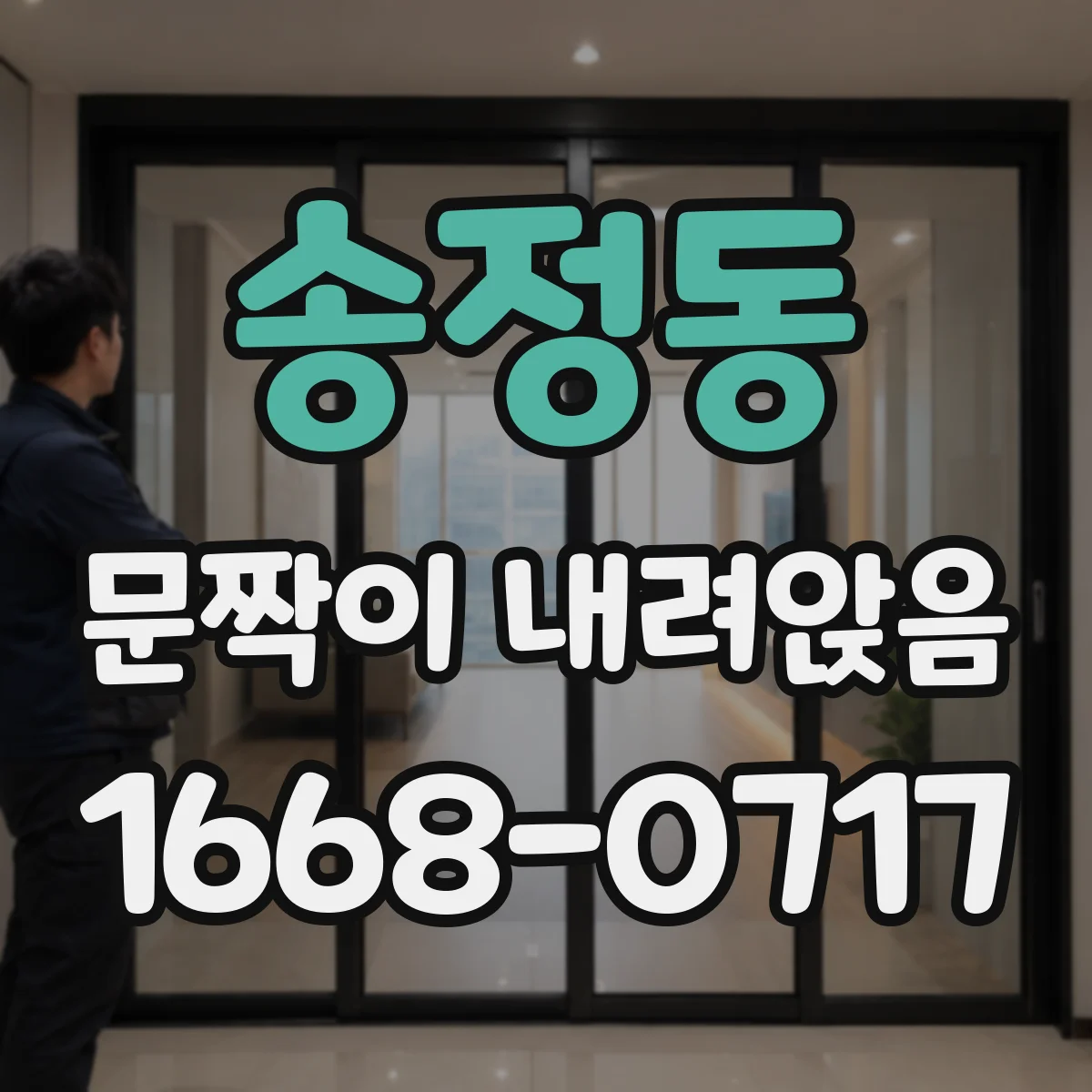 송정동 문짝이 내려앉음